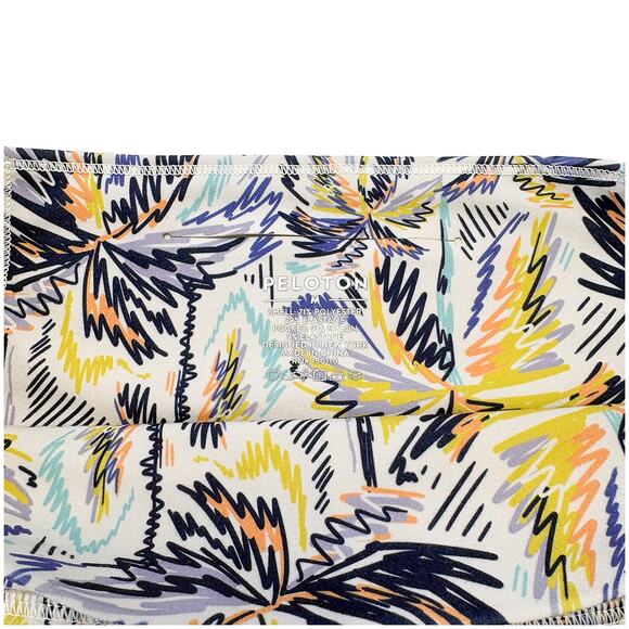 Peloton Cadent High Rise Bike Short Scribble Palm Print 7in | Retail $69 | Sz M - Picture 6 of 8